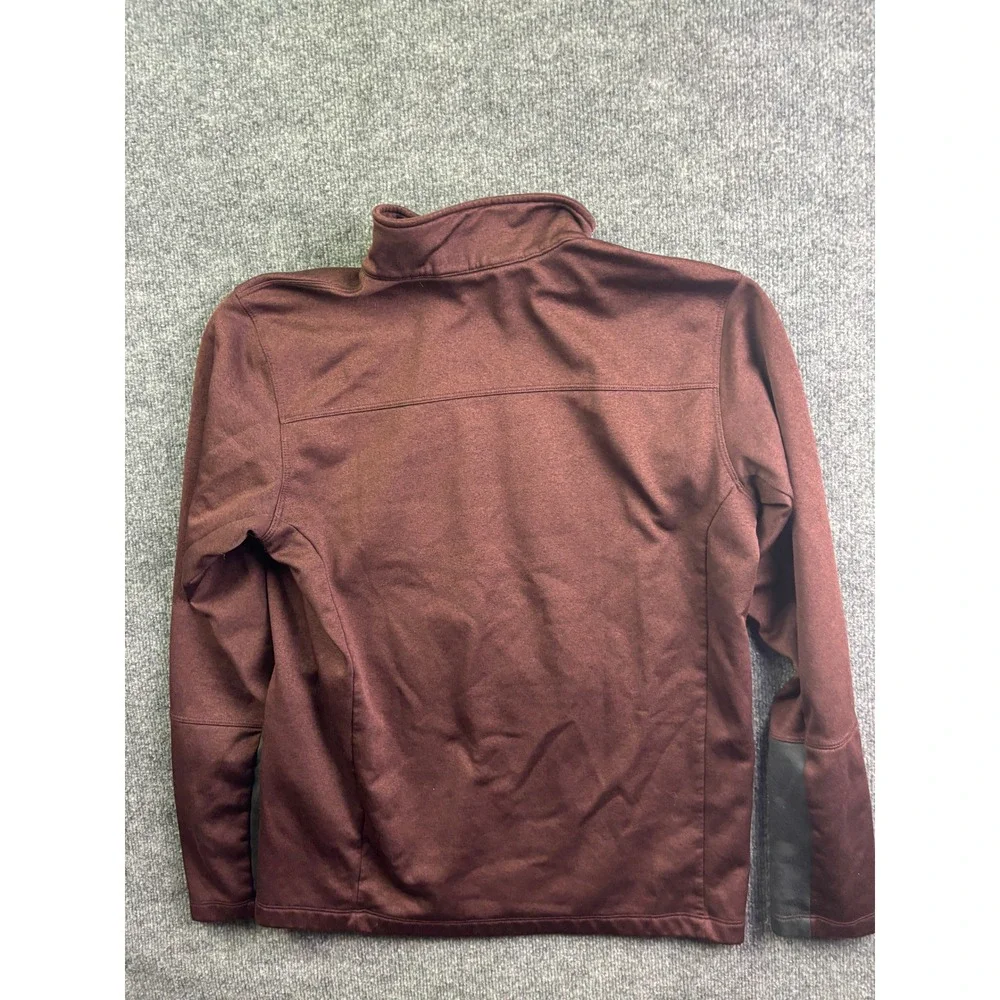 The North Face Quarter Zip Pullover Mens Medium Maroon Fleece Lined‎